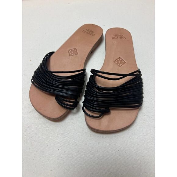 Huma Blanco Black Sandals Sz. 37 (US 6.5) - Picture 4 of 7